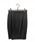 PLEATS PLEASEプリーツプリーズ）の古着「コクーンプリーツスカート」｜グレー