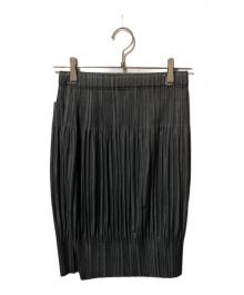 PLEATS PLEASE（プリーツプリーズ）の古着「コクーンプリーツスカート」｜グレー