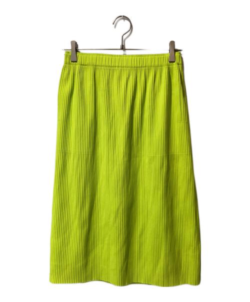 me ISSEY MIYAKE（ミーイッセイ ミヤケ）me ISSEY MIYAKE (ミーイッセイ ミヤケ) プリーツスカート イエロー サイズ:記載なしの古着・服飾アイテム
