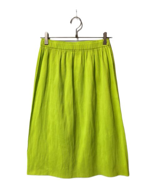 me ISSEY MIYAKE（ミーイッセイ ミヤケ）me ISSEY MIYAKE (ミーイッセイ ミヤケ) プリーツスカート イエロー サイズ:記載なしの古着・服飾アイテム
