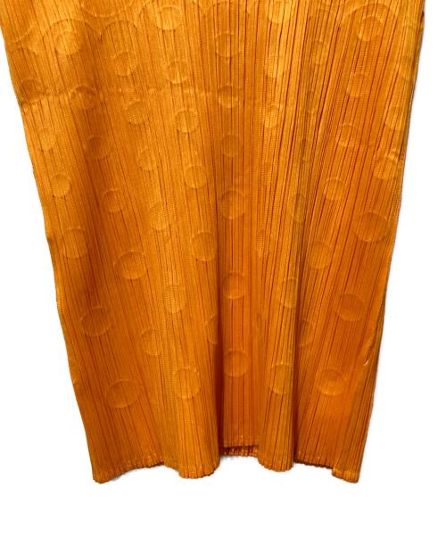 PLEATS PLEASE（プリーツプリーズ）PLEATS PLEASE (プリーツプリーズ) ノースリーブプリーツカットソー オレンジ サイズ:記載なしの古着・服飾アイテム