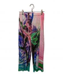 PLEATS PLEASE（プリーツプリーズ）の古着「TROPICAL WINTER プリーツパンツ」｜マルチカラー