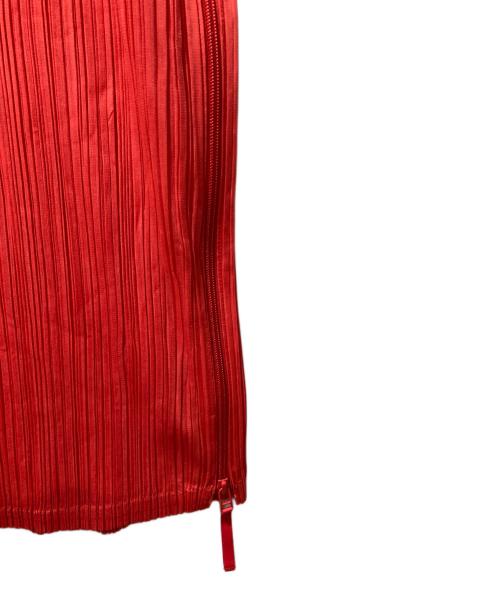 PLEATS PLEASE（プリーツプリーズ）PLEATS PLEASE (プリーツプリーズ) サイドジッププリーツワンピース ベージュ サイズ:4の古着・服飾アイテム