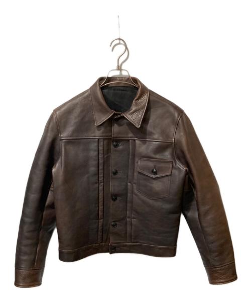 WAREHOUSE（ウエアハウス）WAREHOUSE (ウエアハウス) ホースハイドレザージャケット ブラウン サイズ:38の古着・服飾アイテム