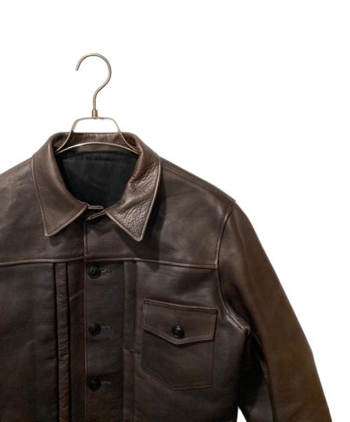 WAREHOUSE（ウエアハウス）WAREHOUSE (ウエアハウス) ホースハイドレザージャケット ブラウン サイズ:38の古着・服飾アイテム