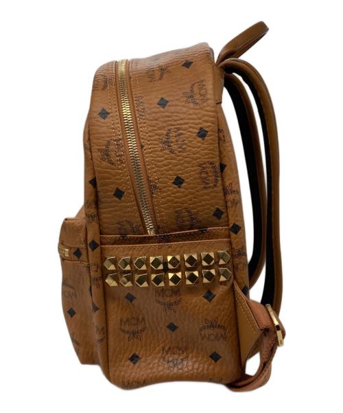 MCM（エムシーエム）MCM (エムシーエム) サイドスタッズリュック ブラウンの古着・服飾アイテム