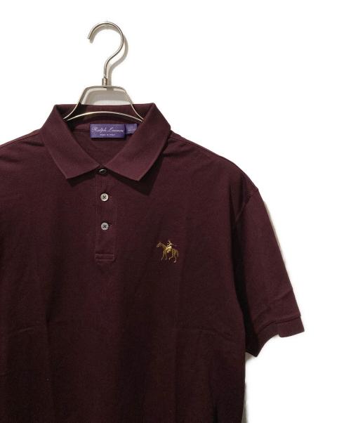 RALPH LAUREN Purple Label（ラルフ ローレン パープル レーベル）RALPH LAUREN PURPLE LABEL (ラルフ ローレン パープル レーベル) ポロシャツ エンジ サイズ:Lの古着・服飾アイテム