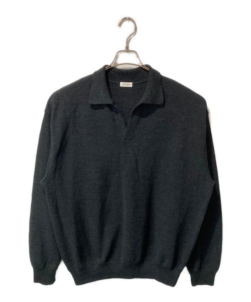 crepuscule（クレプスキュール）crepuscule (クレプスキュール) CO/WO Moss Stitch Skipper ブラック サイズ:2の古着・服飾アイテム