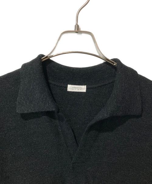crepuscule（クレプスキュール）crepuscule (クレプスキュール) CO/WO Moss Stitch Skipper ブラック サイズ:2の古着・服飾アイテム