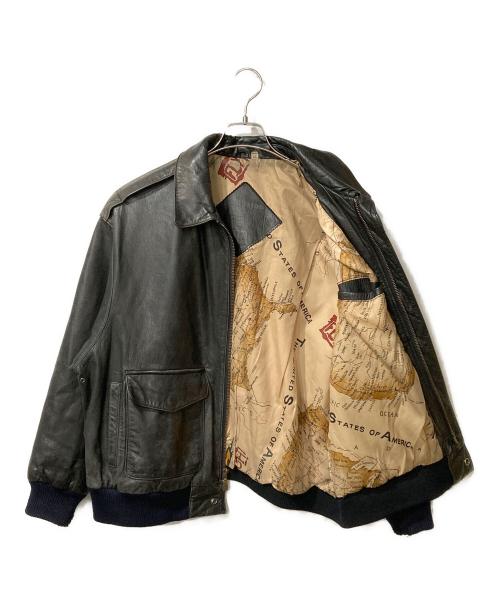 RESTON & YORK（レストン アンド ヨーク）RESTON & YORK (レストン アンド ヨーク) レザーボンバージャケット ブラック サイズ:XLの古着・服飾アイテム