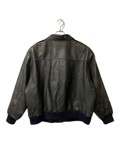 RESTON & YORK（レストン アンド ヨーク）RESTON & YORK (レストン アンド ヨーク) レザーボンバージャケット ブラック サイズ:XLの古着・服飾アイテム