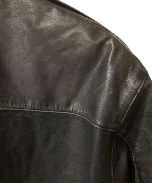 RESTON & YORK（レストン アンド ヨーク）RESTON & YORK (レストン アンド ヨーク) レザーボンバージャケット ブラック サイズ:XLの古着・服飾アイテム