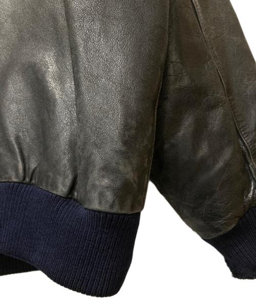 RESTON & YORK（レストン アンド ヨーク）RESTON & YORK (レストン アンド ヨーク) レザーボンバージャケット ブラック サイズ:XLの古着・服飾アイテム