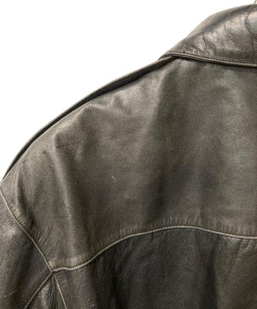 RESTON & YORK（レストン アンド ヨーク）RESTON & YORK (レストン アンド ヨーク) レザーボンバージャケット ブラック サイズ:XLの古着・服飾アイテム