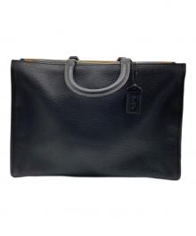 COACH（コーチ）の古着「ローグ ブリーフ・リジェネラティブ レザー」｜ブラック