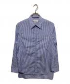 Maison Margiela 14メゾンマルジェラ 14）の古着「ストライプドレスシャツ」｜ブルー×ホワイト
