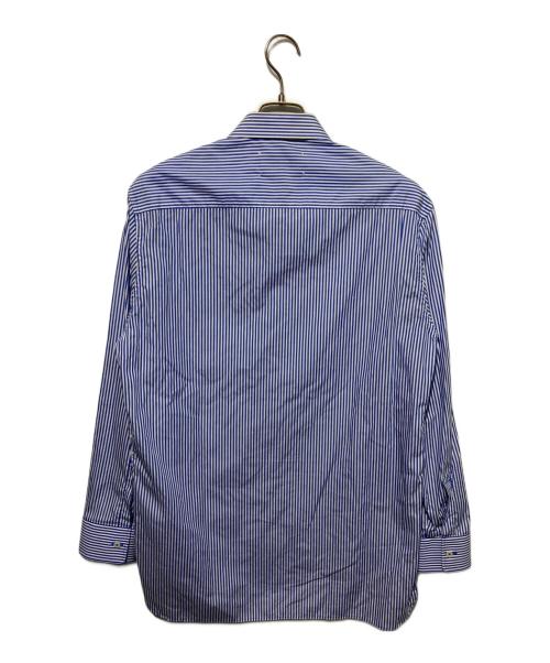 Maison Margiela 14（メゾンマルジェラ 14）Maison Margiela 14 (メゾンマルジェラ 14) ストライプドレスシャツ ブルー×ホワイト サイズ:40の古着・服飾アイテム