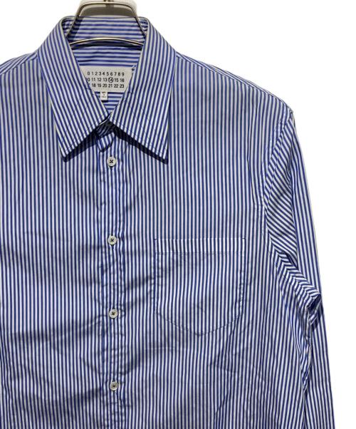 Maison Margiela 14（メゾンマルジェラ 14）Maison Margiela 14 (メゾンマルジェラ 14) ストライプドレスシャツ ブルー×ホワイト サイズ:40の古着・服飾アイテム