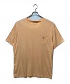 maison kitsuneメゾンキツネ）の古着「NAVY FOX PATCH CLASSIC POCKET T-SHIRT」｜オレンジ