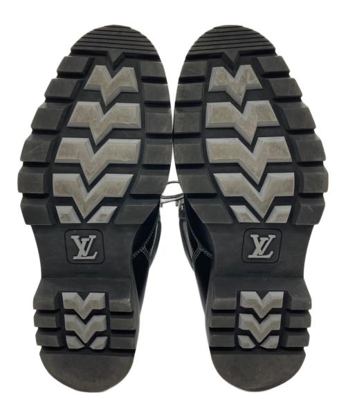 LOUIS VUITTON（ルイ ヴィトン）LOUIS VUITTON (ルイ ヴィトン) オーベルカンフ・ライン アンクルブーツ グレー×ブラック サイズ:6の古着・服飾アイテム