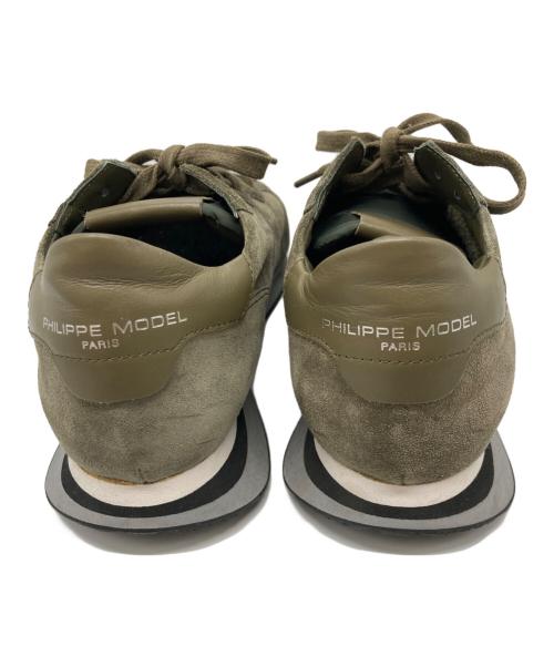 PHILIPPE MODEL（フィリップ モデル）PHILIPPE MODEL (フィリップ モデル) ローカットスニーカー オリーブ サイズ:41の古着・服飾アイテム