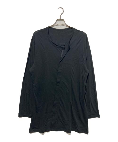 GROUND Y（グラウンドワイ）GROUND Y (グラウンドワイ) Double Collar Long Cardigan ブラック サイズ:3の古着・服飾アイテム