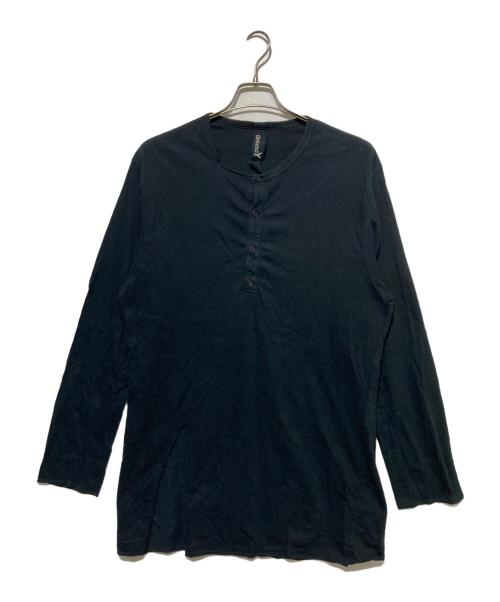 GROUND Y（グラウンドワイ）GROUND Y (グラウンドワイ) ヘンリーネックカットソー ブラック サイズ:3の古着・服飾アイテム