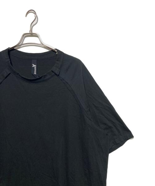 GROUND Y（グラウンドワイ）GROUND Y (グラウンドワイ) COTTON JERSEY RAGLAN SLEEVE T-SHIRT ブラック サイズ:3の古着・服飾アイテム