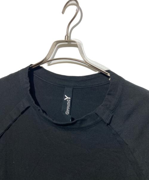 GROUND Y（グラウンドワイ）GROUND Y (グラウンドワイ) COTTON JERSEY RAGLAN SLEEVE T-SHIRT ブラック サイズ:3の古着・服飾アイテム