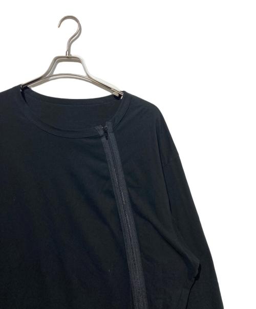 GROUND Y（グラウンドワイ）GROUND Y (グラウンドワイ) 斜めファスナーカットソー ブラック サイズ:3の古着・服飾アイテム