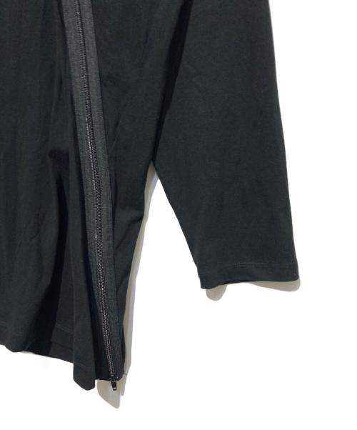 GROUND Y（グラウンドワイ）GROUND Y (グラウンドワイ) 斜めファスナーカットソー ブラック サイズ:3の古着・服飾アイテム