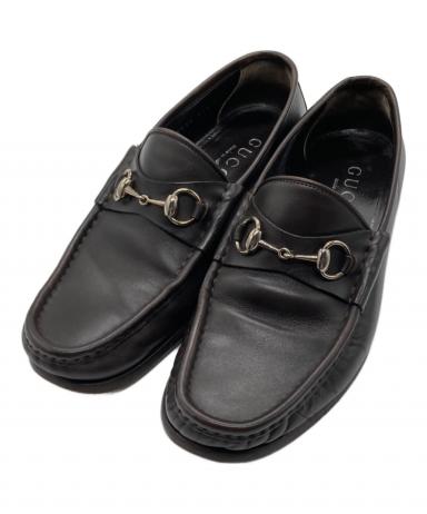 中古・古着通販】GUCCI (グッチ) ホースビットローファー ブラウン