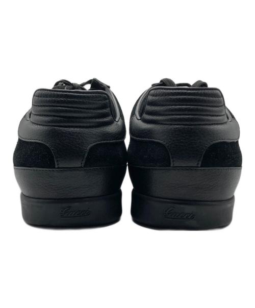 GUCCI（グッチ）GUCCI (グッチ) レザースニーカー ブラック サイズ:7の古着・服飾アイテム