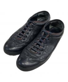 GUCCI（グッチ）の古着「GG柄スニーカー」｜ブラック