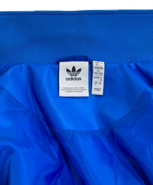 adidas（アディダス）adidas (アディダス) フェイクレザーアディカラールーズファイヤーバードトラックスーツジャケット ブルー サイズ:XLの古着・服飾アイテム