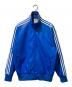 adidas（アディダス）の古着「フェイクレザーアディカラールーズファイヤーバードトラックスーツジャケット」｜ブルー