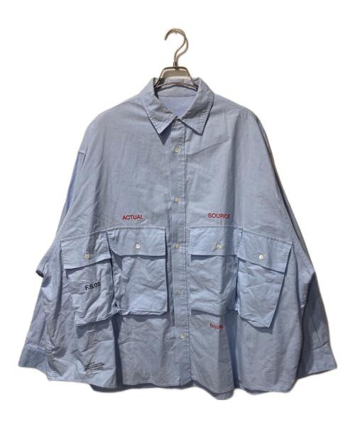 FreshService（フレッシュサービス）FreshService (フレッシュサービス) フラップポケットシャツ ブルー サイズ:Mの古着・服飾アイテム