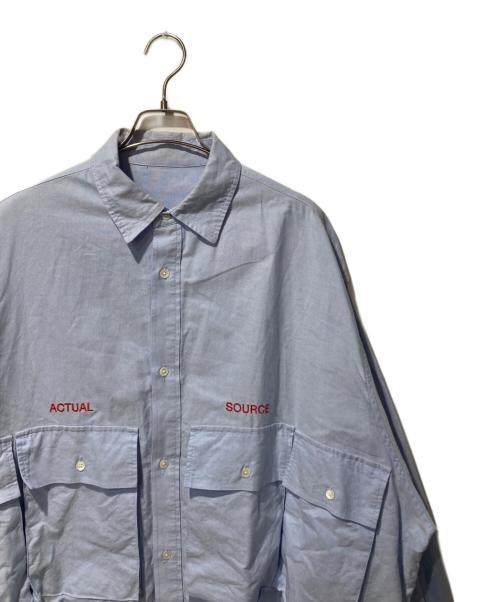 FreshService（フレッシュサービス）FreshService (フレッシュサービス) フラップポケットシャツ ブルー サイズ:Mの古着・服飾アイテム