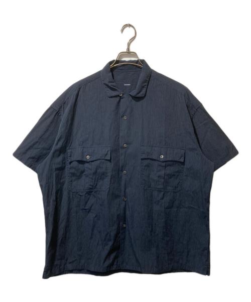 Porter Classic（ポータークラシック）Porter Classic (ポータークラシック) KEROUAC PIN STRIPE SHIRT ネイビー サイズ:Lの古着・服飾アイテム
