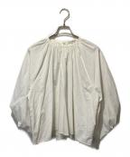 CLANEクラネ）の古着「BACK GATHER VOLUME TOPS」｜ホワイト