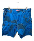 SUPREMEシュプリーム）の古着「Overdyed Camo Cargo Shortオーバーダイド カモ カーゴ ショーツ」｜ブルー