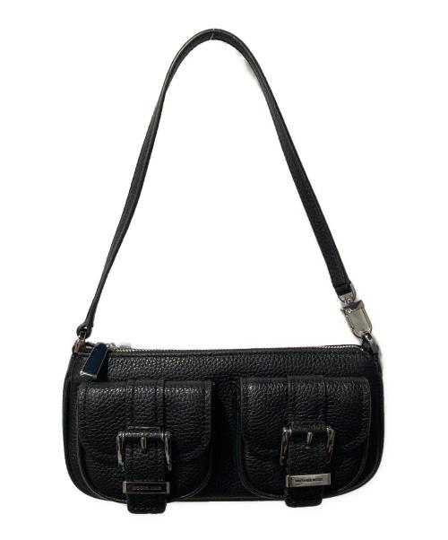 MICHAEL KORS（マイケルコース）MICHAEL KORS (マイケルコース) ZOE ぺブルレザー ポシェット ショルダー スモール ブラックの古着・服飾アイテム