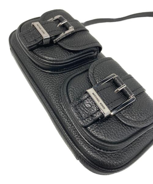 MICHAEL KORS（マイケルコース）MICHAEL KORS (マイケルコース) ZOE ぺブルレザー ポシェット ショルダー スモール ブラックの古着・服飾アイテム