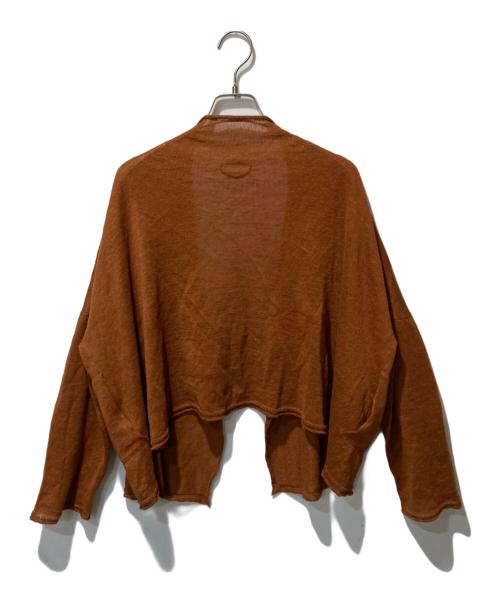 Atelier d'antan（アトリエダンタン）atelier d'antan (アトリエダンタン) リネンボタンレスカーディガン ブラウン サイズ:FREEの古着・服飾アイテム