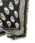 中古・古着 ALEXANDER McQUEEN (アレキサンダーマックイーン) スカルプリントスカーフ ブラック：8000円