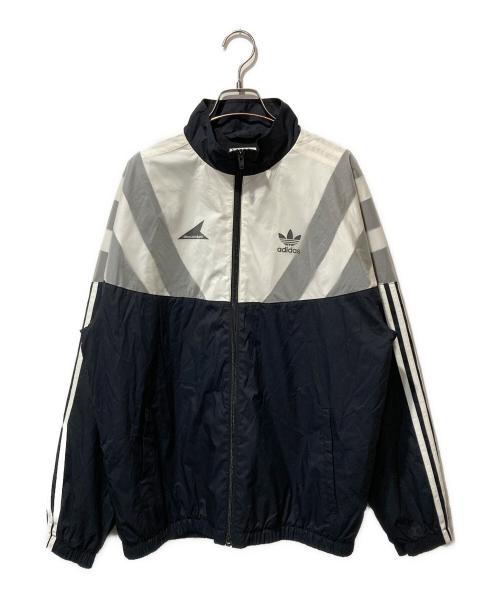 adidas Originals（アディダスオリジナル）adidas originals (アディダスオリジナル) DESCENDANT (ディセンダント) TRACK NYLON JACKET ブラック×ホワイト サイズ:Mの古着・服飾アイテム