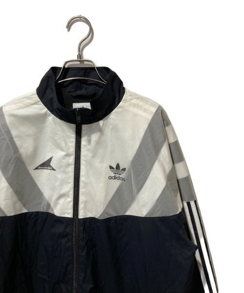adidas Originals（アディダスオリジナル）adidas originals (アディダスオリジナル) DESCENDANT (ディセンダント) TRACK NYLON JACKET ブラック×ホワイト サイズ:Mの古着・服飾アイテム