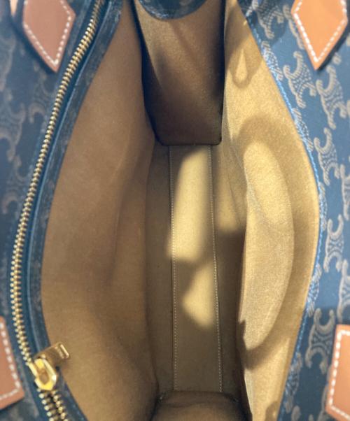 CELINE（セリーヌ）CELINE (セリーヌ) バーティカルカバスモールトリオンフキャンバス ブラウンの古着・服飾アイテム