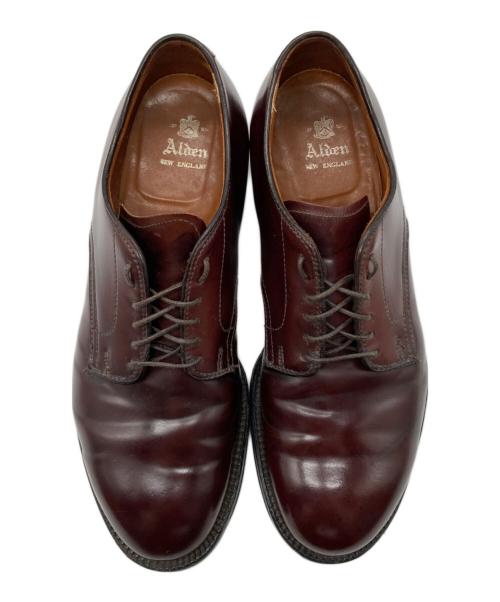 Alden（オールデン）Alden (オールデン) コードバン プレーントゥレザーシューズ ブラウン サイズ:US6.5の古着・服飾アイテム