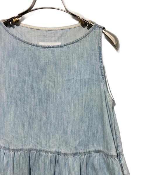 MM6 Maison Margiela（エムエムシックスメゾンマルジェラ）MM6 Maison Margiela (エムエムシックスメゾンマルジェラ) ノースリーブデニムチュニック インディゴ サイズ:36の古着・服飾アイテム